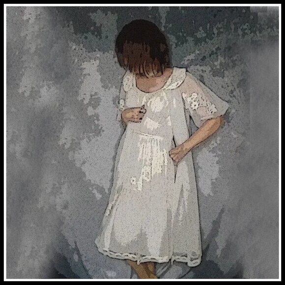 Vintage Nylon Chiffon Peignoir Set White 50s Retro Bridal Robe & Nightgown VFG - Picture 5 of 16